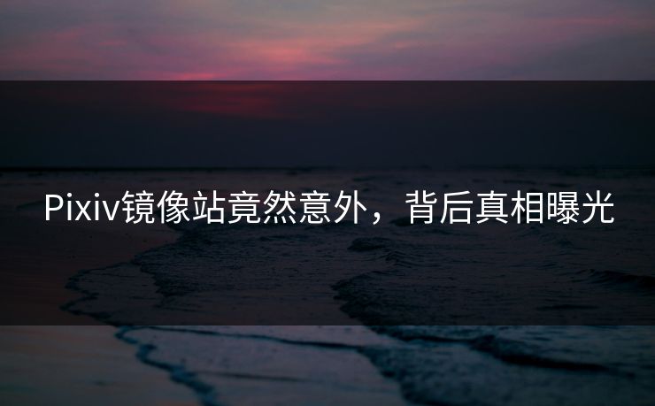 Pixiv镜像站竟然意外，背后真相曝光