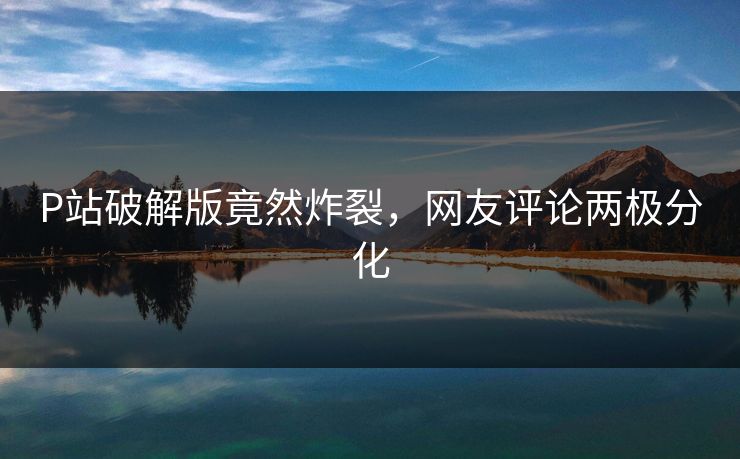 P站破解版竟然炸裂，网友评论两极分化