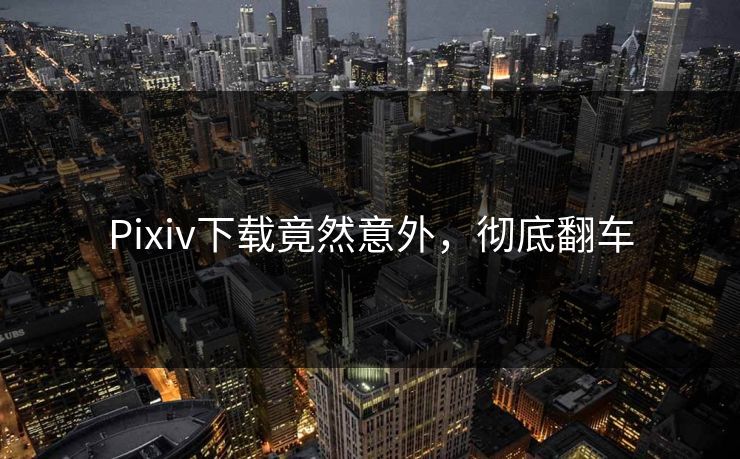 Pixiv下载竟然意外，彻底翻车