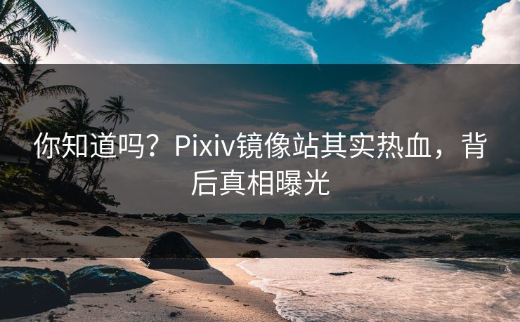 你知道吗？Pixiv镜像站其实热血，背后真相曝光