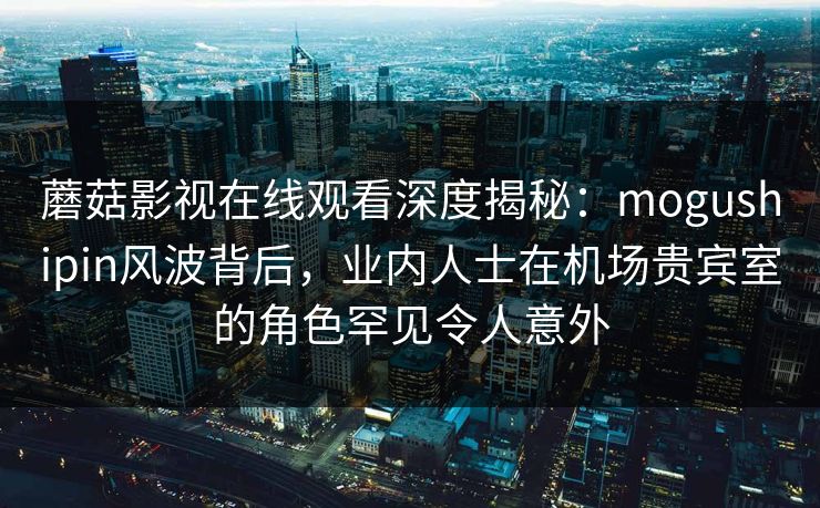 蘑菇影视在线观看深度揭秘：mogushipin风波背后，业内人士在机场贵宾室的角色罕见令人意外
